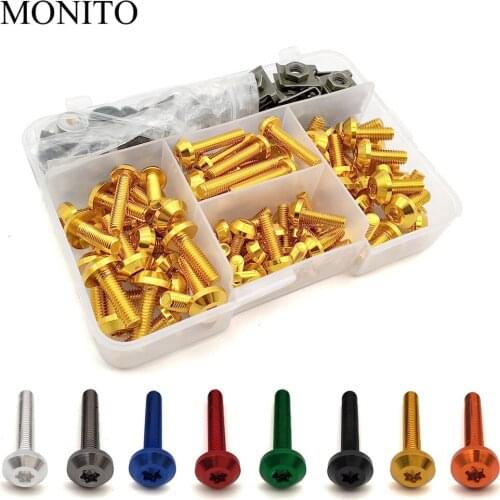 Motorcycle Fairing Bolts Nuts Kit Body Fastener Clips Screw For SUZUKI RM85 RM125 RM250 RMX250 RM 85 125 250 RMX 250 Accessories