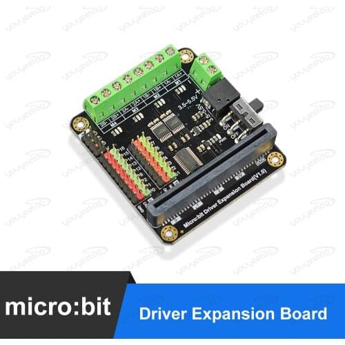 DFRobot Micro:bit Microbit Driver driving controller/Expansion Board with 4-way Motor drives + 8-way servo interfaces for kids