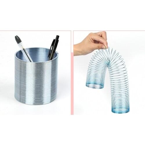 Metal Rings Finger Decompression Toys Stress Relieve Spring Elastic Rainbow Ring Children Adult Funny Magic Toy Metal Spring