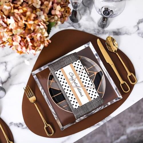 Luxtry Geometric Patterns Phnom Penh Ceramic Plate Set Hotel Restaurant Wedding Household Porcelain Western Steak Salad Dish Set