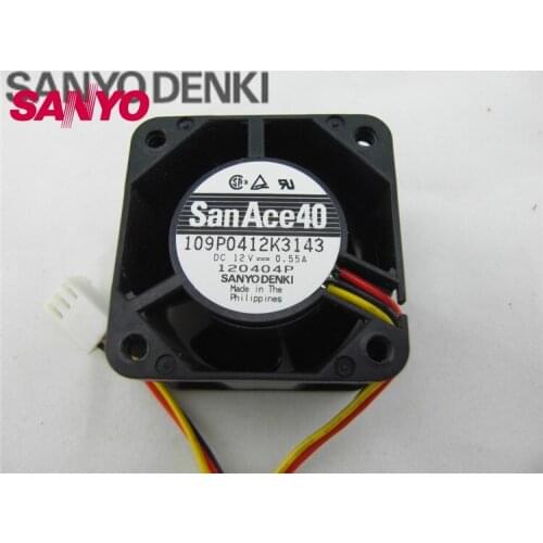 SANYO New and original server fans 109P0412K3143 winds of 12V axial cooling fan 40*40*28mm 40mm