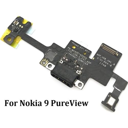 Dock Connector Micro USB Charger Charging Port Flex Cable Board With Microphone For Nokia 9 PureView Replacement Parts