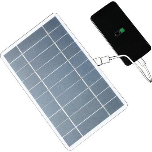 8W Portable Solar Panel USB Output Port Panel Outdoor Fexible Charger Solar Battery Used for Cellphone