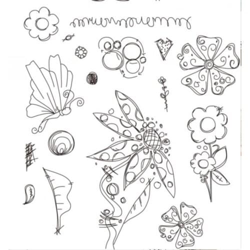 Flowers Transparent Clear Silicone Stamp/Seal for DIY scrapbooking/photo album Decorative clear stamp ST0329