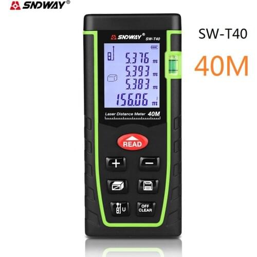 SNDWAY Mini Handheld Laser Distance Meter 40m Laser Rangefinder OEM Laser Tape Measure Roulette Tool
