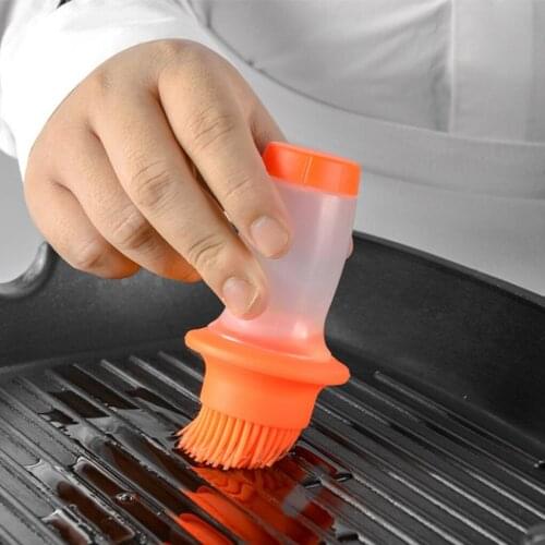 Barbecue Brush Bottle Resistant Silicone Baking BBQ Oil Butter Mustard Seasoning Pastry Brush Bottle Household Kitchen Tool