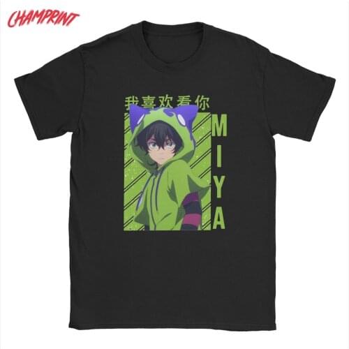 SK8 The Infinity MIYA T Shirts Men Cotton Cool T-Shirt O Neck Anime Tees Short Sleeve Clothing Plus Size