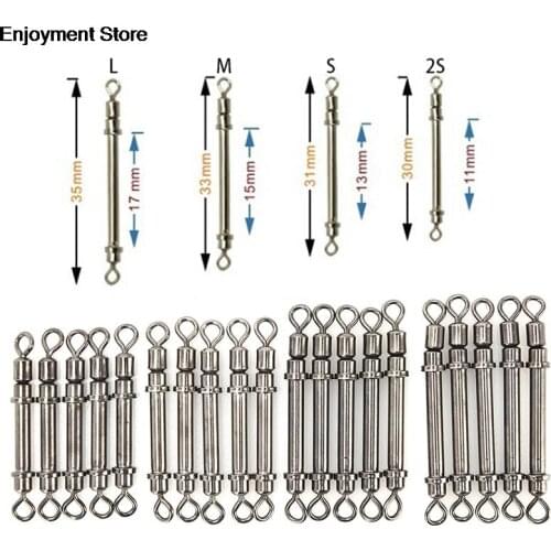 Fishing Hook Connector Rolling Swivels Lead Sheath Tube Strong Elastic Swivels Fishing Tackle