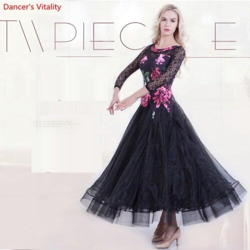 Modern New Ballroom Dance Dress For Adult Women 2018 Waltz Costumes