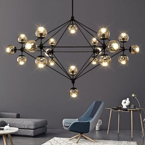 21-Heads Modern Glass Chandeliers MODO Chandelier Droplight Living Room Pendant Lamp Light Lighting For restaurant