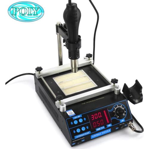 YIHUA 853AA High power ESD BGA rework station PCB preheat and desoldering IR preheating station 110V/220V EU/US PLUS