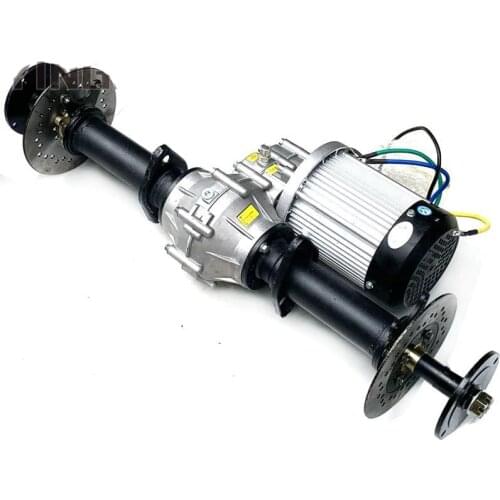 Three Wheel GO KART KARTING UTV Buggy Transmission 10cm/11cm Flange ATV Rear Axle Differential With 60V 1000W Motor