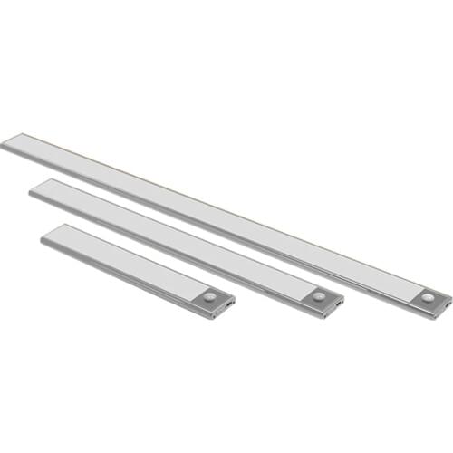 Ultra-thin PIR Motion Sensor LED Under Cabinet Light 23/40/60CM Wardrobe Cupboard Closet LED Lamp USB Charging Night Light