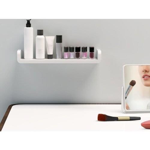 Bathroom Shelf Storage Organizer Waterproof Wall Shelves White Plastic Storage Shelf Rack Accessories for Bathroom Organizer