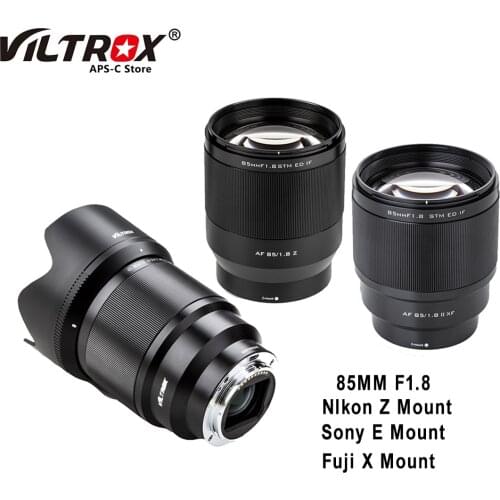 VILTROX 85mm F1.8 II STM AF Auto Focus Standard Prime Lens Portrait Lens for Fuji X Mount Sony E Mount Nikon Z Mount Camera Lens