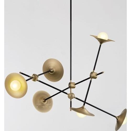 Copper christmas balls crystal hanging lamp living room decoration avizeler ventilador de techo