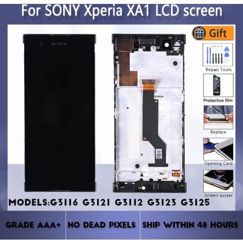 For Sony Xperia XA1 G3116 G3121 G3112 G3123 G3125 LCD screen assembly with front case touch glass,With repair parts LCD Display