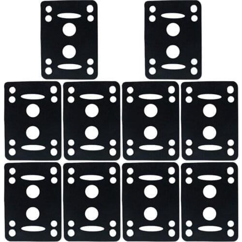 10 Pieces Skateboard Riser Pad 4mm Shock Pads Longboard Rise Pads Skateboard Shock Pads Soft Longboard Shockpads