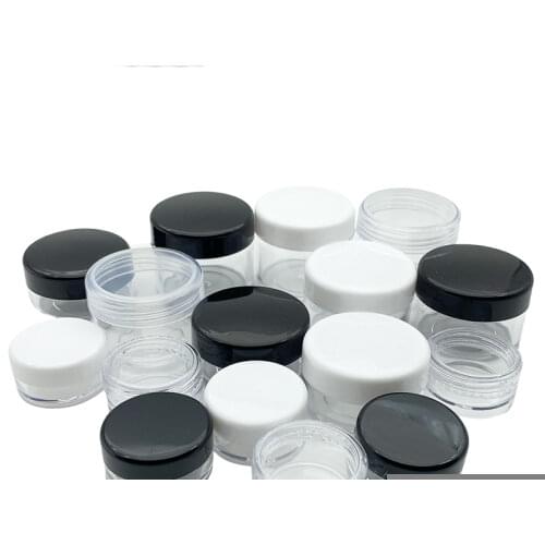 200Pcs Empty Plastic Cosmetic Makeup Jar Pots 2g/3g/5g Sample Bottles Eyeshadow Cream Lip Balm Container Storage Box