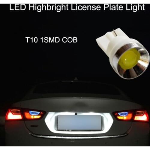 50Pcs T10 1SMD COB LED Bulbs For Width Indicator Lamps Reading Dome License Plate Lights DC 12V