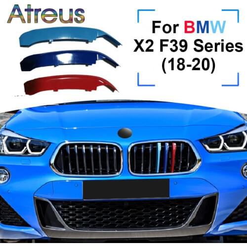 Atreus 3pcs ABS Car Grille Sticker Strip Cover Trim Clip For BMW F39 X2 2020 2019 2018 2021 M style Accessories