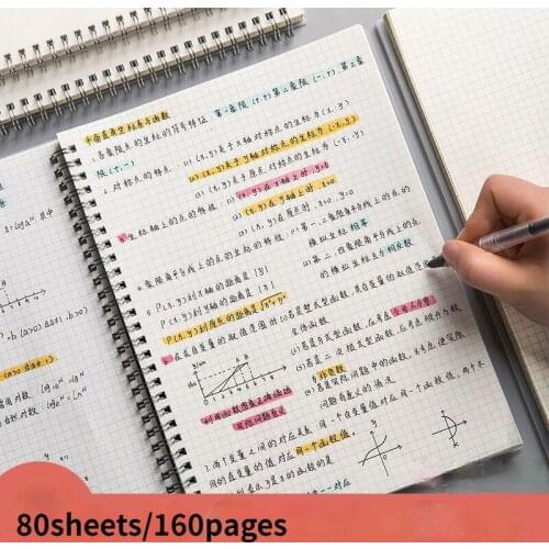 Kraft Paper A5 Spiral Notebook Office School Supplies Drawing Sketch Notebooks Blank Dotted Line Grid Page Planner Diary Notepad