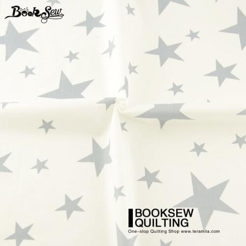 Booksew Gray Stars Design Telas De Algodon Para Patchwork Sewing Quilting Cloth 100% Cotton Twill Fabric Tissu Tecido