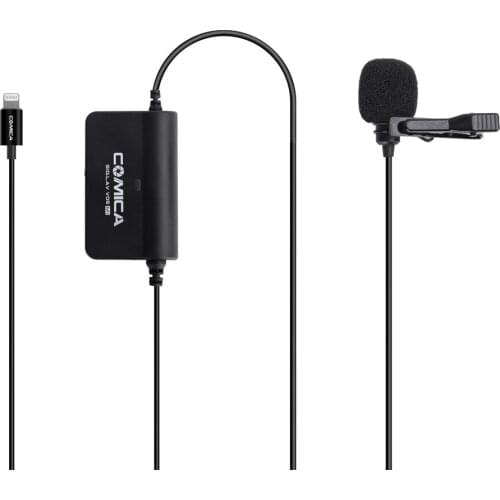 COMICA CVM-SIG.LAV V05 MI Multi-functional Single Lavalier Microphone for iPhone XS max X 8 7 Plus iPad with Lightning Interface