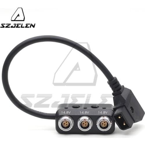 D-TAP 2pin Male to RS 3pin Female Hub Adapter Splitter for ARRI /SONY Camera Power Supply Distributor, three way splitter
