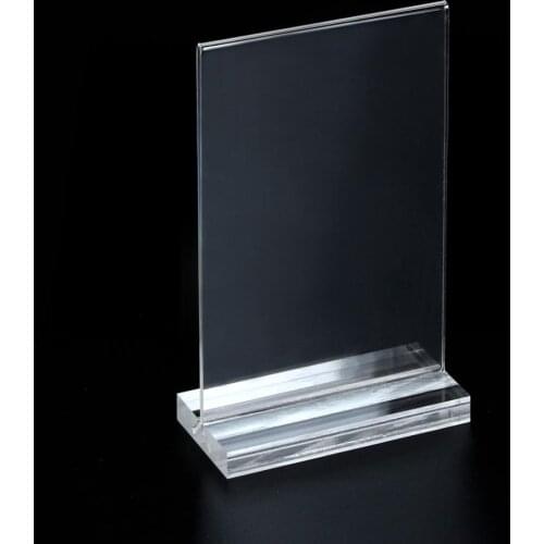 1pc A4 21x29.7cm Pull-out Acrylic Card Holders Transparent Product price display holder Table Ordering List Price List holder