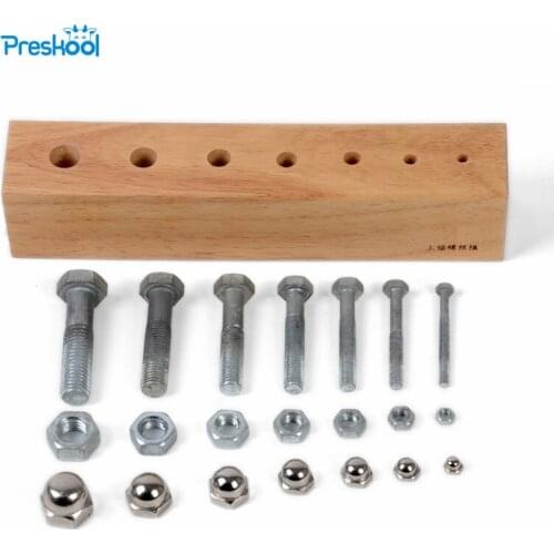 Baby Toy Nuts and Bolts Montessori Sensorial for Early Childhood Education Preschool Training Learning