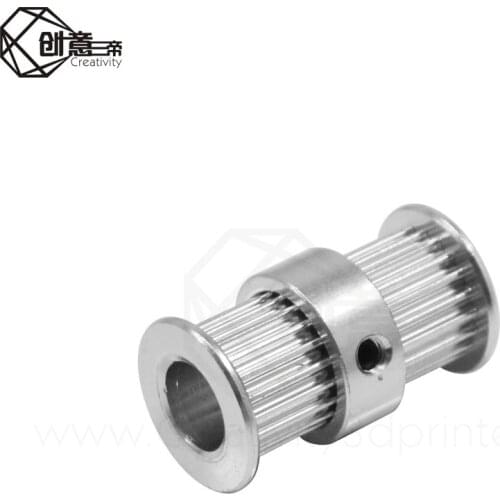 1PCS GT2-20T Double head Bore: 5/8mm width : 10mm Synchronous wheel 3D Printer Part Timing pulley 2GT for 3d print For Reprap