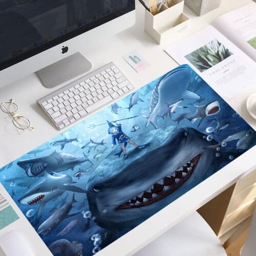 Anime Hololive gawr gura gamer Mouse Pad Large Game Size for Mat for overwatch/cs go/world of warcraft keyboard non-skid deskmat