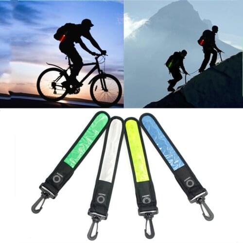 Hot Sale Sports Safety Bag Pendant LED Light Reflective Belt Strap Night Outdoor Accessories Reflective Lighting Pendant Decor