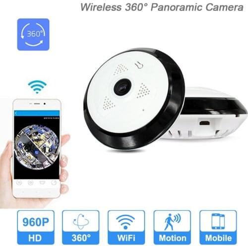 960P IP Camera Wifi Camera 360 Degree Panoramic Home Security Two Way Audio Night Vision Fisheye Surveillance Camera SD Card