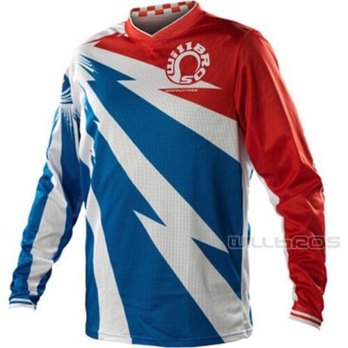 Willbros GP Air Cyclops Long Sleeve Scooter Street Moto Riding Summer T-shirt Mountain Bicycle Offroad Jersey Mens