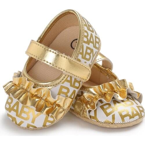 Fashion Baby Girls Newborn Babies Shoes PU Leather Prewalkers Baby Girls First Walkers Anti-slip Shoes