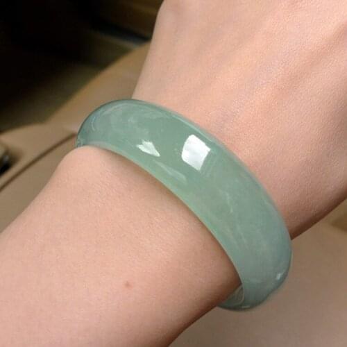 Natural ice green jade 54mm-67mm bracelet elegant princess bracelet best light gift bangles for women jade