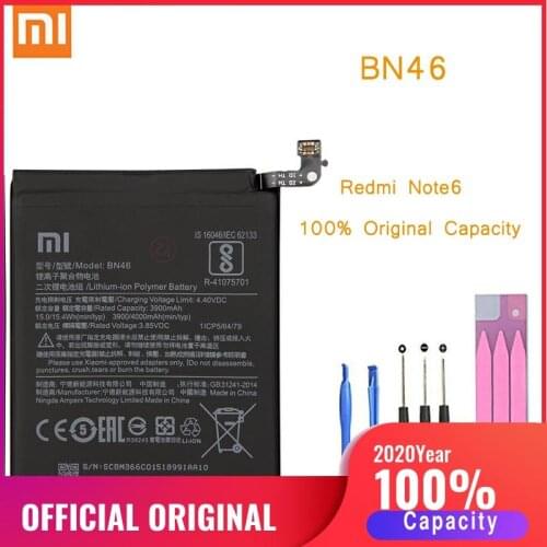 Original Phone Battery for Redmi Note 6 8 Battery Xiaomi hongmi Note6 BN46 Replacement Batteries Note8 Redmi7