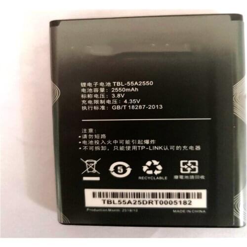 Original New For TP-LINK M7350 Battery TBL-55A2550 TL-TR961 2500L 4G wifi mifi 2550mAh baterie 3.8V
