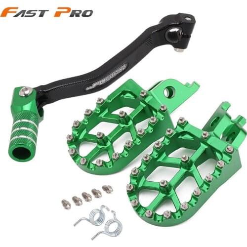 Motorcycle CNC Gear Shift Foot Lever Foot Pegs Rest Footrests Pedals Footpegs For KAWASAKI KX250F KXF250 2009-2018 Dirt Bike