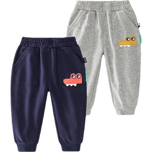 Boys Casual Pants Boys Trousers 2021 Cartoon Children Dinosaur Sweatpants Autumn Children Sports Pants