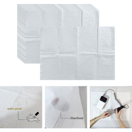 Durable Salon Disposable Nail Art Paper Tool for Manicure Tattoo White 10Pcs Nail Art Waterproof Desk Protector Mat Pad