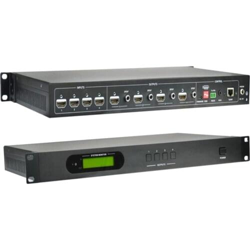 Professional HDMI Matrix 4X4 HDMI 2.0 V HDCP 2.2 4kX2k/60hz 4kX2k/30hz 3D&1080P with RS232 control&EDID setting,TCP/IP
