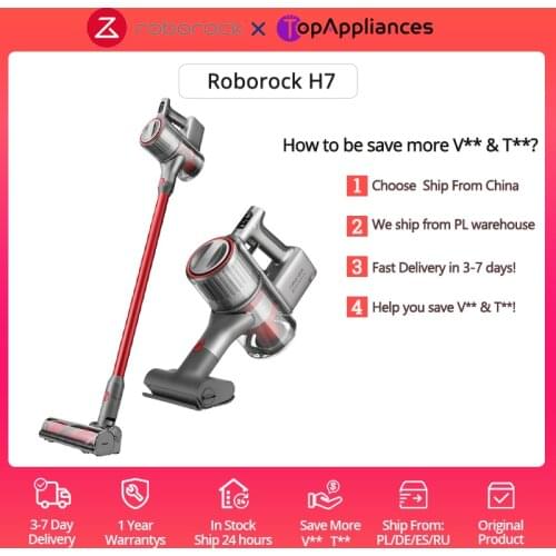 Roborock H7 Portable Handheld Strong Suction Vacuum Cleaner 160AW Suction, 480W OLED Display, 3610mAh Battery, 1.46kg Weight