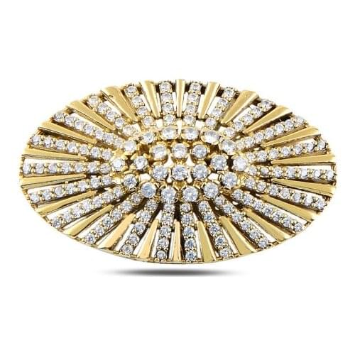 Silver 925 Sterling Zircon Cubic Zirconia Authentic Brooch