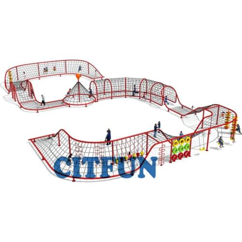 Popular outdoor adventure amusement park kids rope climbing net,Outdoor Playground Web climber, net structure OP18-227A