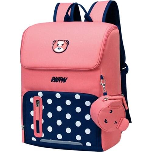 Dot Printing School Bags Backpack Schoolbag Fashion Kids Lovely Backpacks For Children Girls Primary School Student Mochila