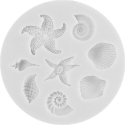 Marine life conch starfish shell fondant cake silicone mold DIY cake jelly baking mold kitchen accessories chocolate mold
