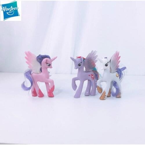 Hasbro My Little Horse Exquisite Vinyl Doll Cake Decoration Ornaments Birthday Scene Dress Up Model Cartoon Toy Anime Figures